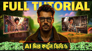 Make money by making cartoon videos with AI || Full Cartoon Animation Process in Bangla🔥