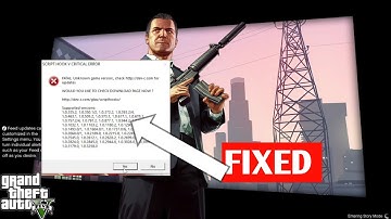 How to Fix Script hook V Critical Error | GTA V Update Error Fix 2024 ToDay