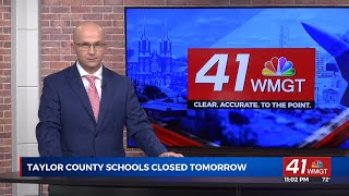 UPDATE: No school for Taylor County School District Friday