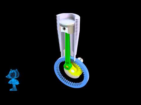 Hypociclic Engine Mechanism 3D Model
