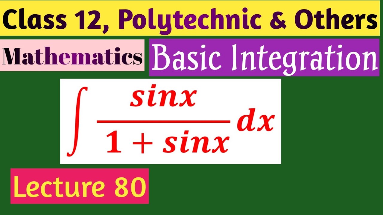 Basic Integration (Part 80) - YouTube