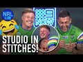 Raiders boys go off tap in funniest interview ever  nrl on nine