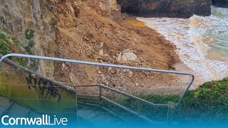 Dramatic cliff fall next to controversial Whipsiderry Beach development