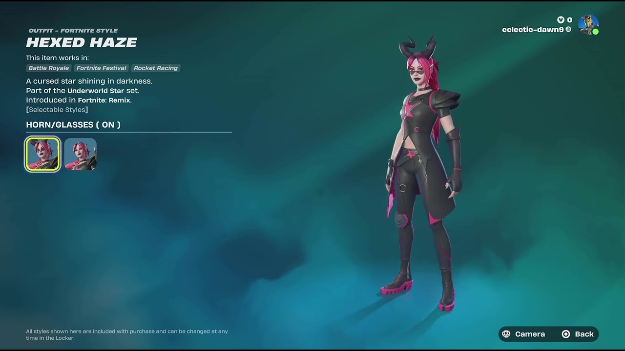 Hexed Haze skin in the item shop