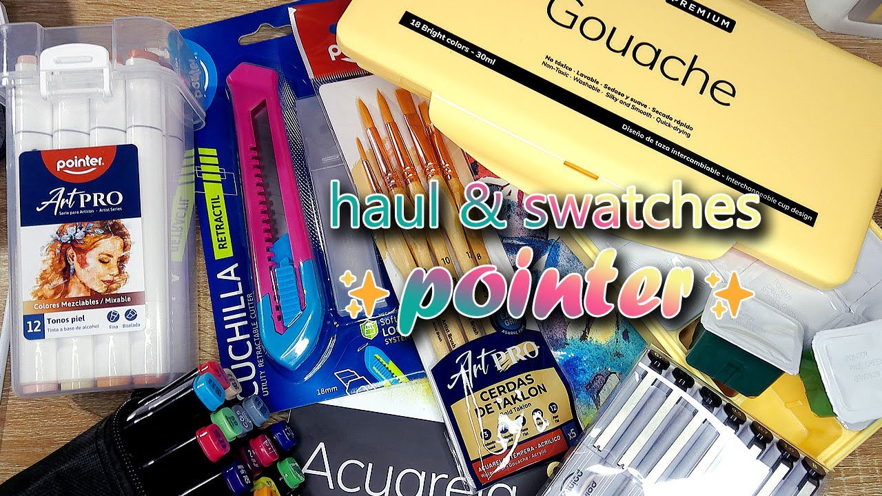 ¡Haul & Swatches de Materiales POINTER! • Gouache, papel, marcadores y ...
