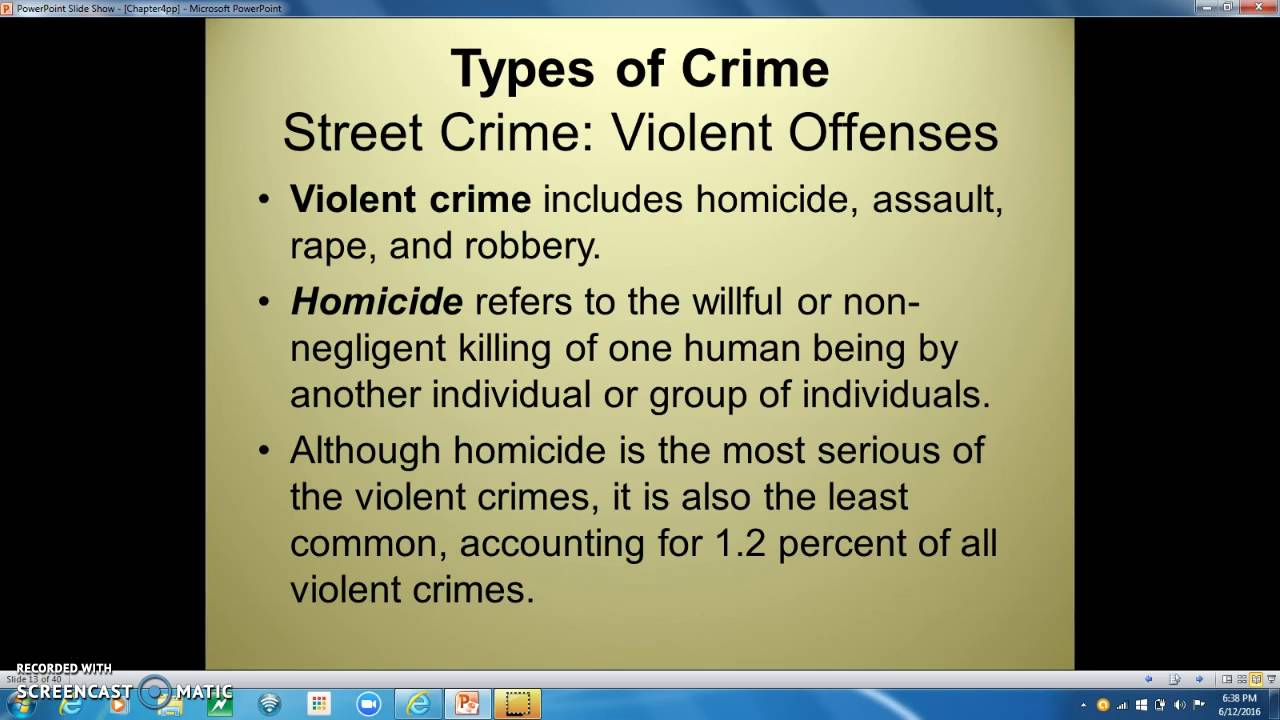 Chapter 4:  Crime and Social Control