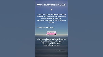 What is Exception in Java? || How can we handle Exception in Java? #shorts