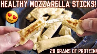 Healthy 2 Ingredient Mozzarella Cheese Sticks | Low Calorie Recipe