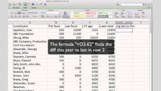 The lgl export has giving data by year, but to calculate change from
one year next, you'll need use excel (or another spreadsheet program).