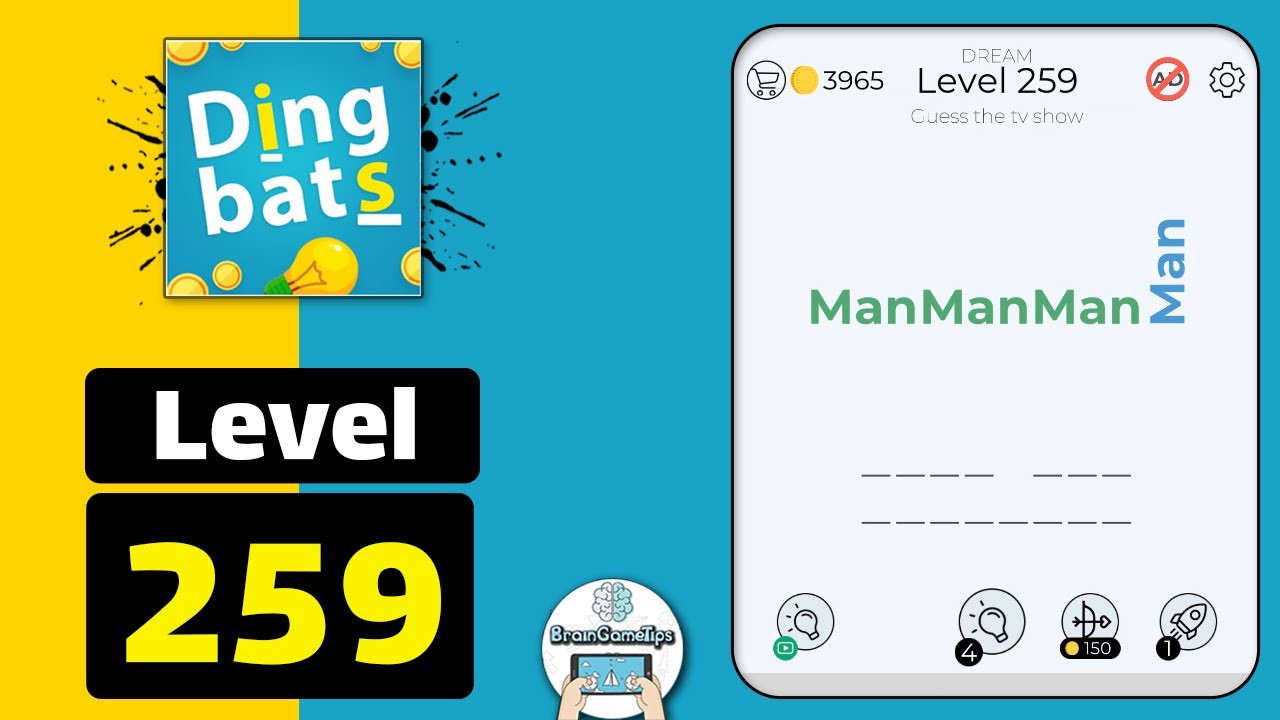 Dingbats Level 259 Man Man Walkthrough