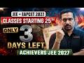 🚨 Only 3 Days Left! Achievers Batch 2027 🔥 Best JEE + EAPCET Crash Course | Kiran Sir
