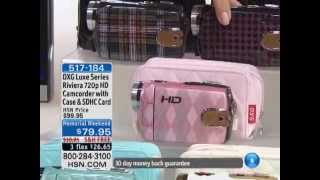 DXG Luxe Series Riviera 720p HD Camcorder with Case and SDHC Card