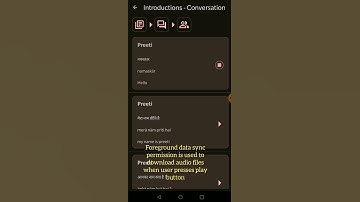 Subhashini app - Foreground service data sync permission usage in the app