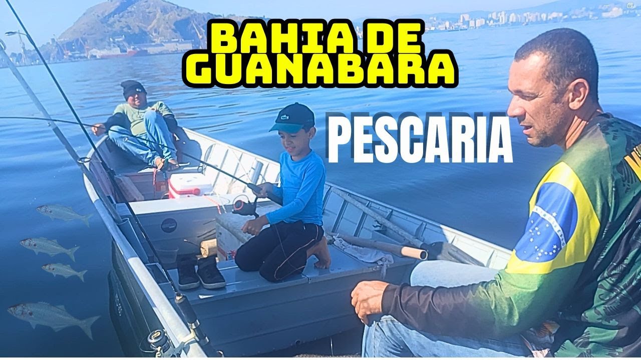 PESCASCA RAIZ COM CAMARÃO VIVOS NA BAHIA DE GUANABARA PANTE RIO NITEROI