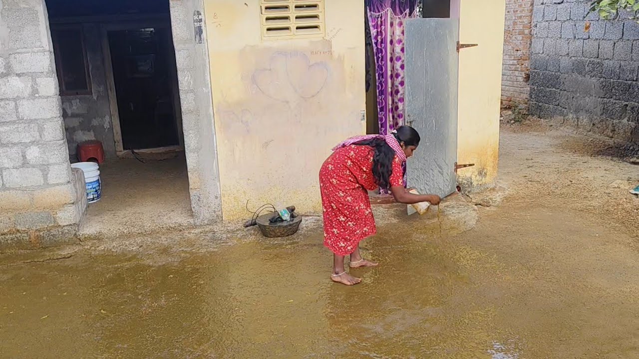 🧓మా నానమ్మ ఒక్కతే చేసుకోలేదని ఇల్లంతా శుభ్రం చేసి కల్లాపకొట్టాను మా నానమ్మ చాలా హ్యాపీ🥹