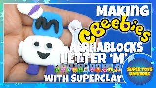 Making The Alphablocks Letter M With Super Clay