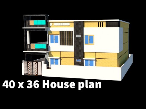 40 X 36 ft House plan || West facing || Vastu Plan || 1225 sqft || 2bhk plan || #telugu - youtube