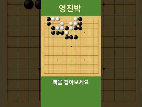 (안쪽에서 먹여 쳐서 옥집으로 만드는 수법) 백을 잡아보세요 #바둑 #사활 #<strong>바둑강좌</strong> #묘수