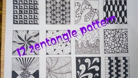 12 zentangle patterns ✺ 12 doodle patterns ✺ 12 mandala patterns