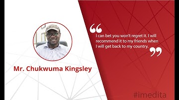 Mr Chukwuma Kingsley shares his review after completing his Training from I-Medita