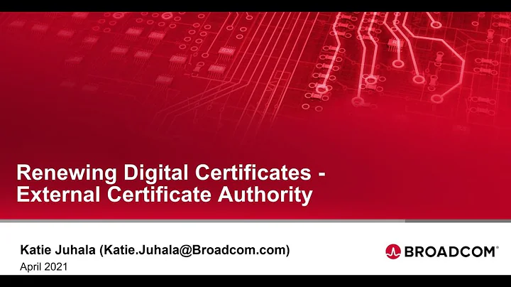 Renewing Certificates - External Certificate Authority