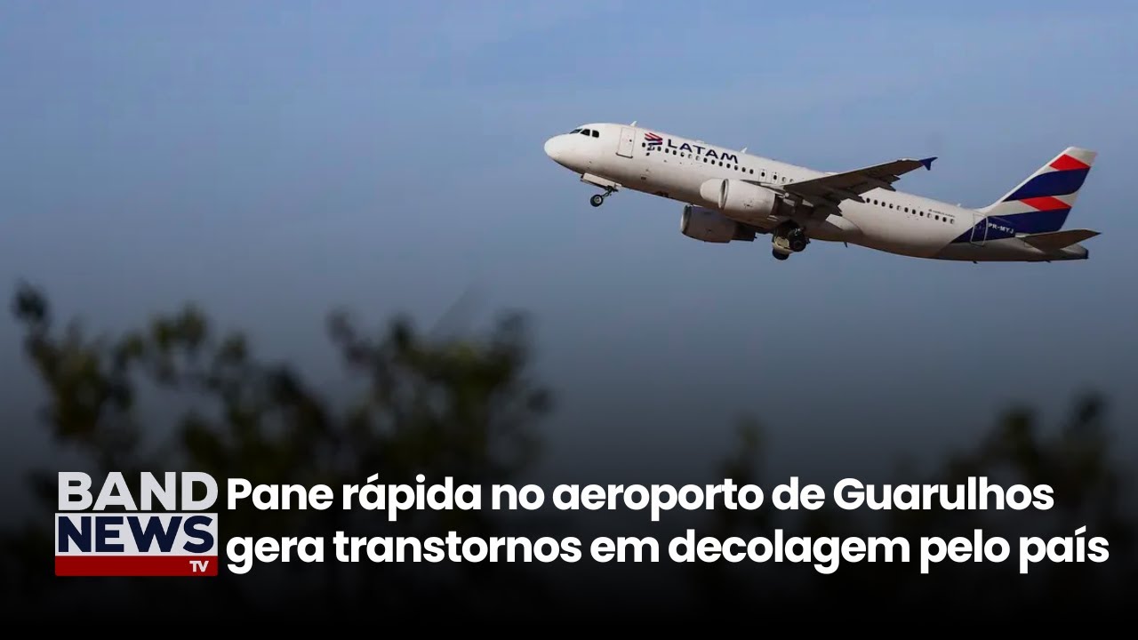 Pane na comunicação suspende pousos e decolagens no aeroporto de Guarulhos | BandNews TV