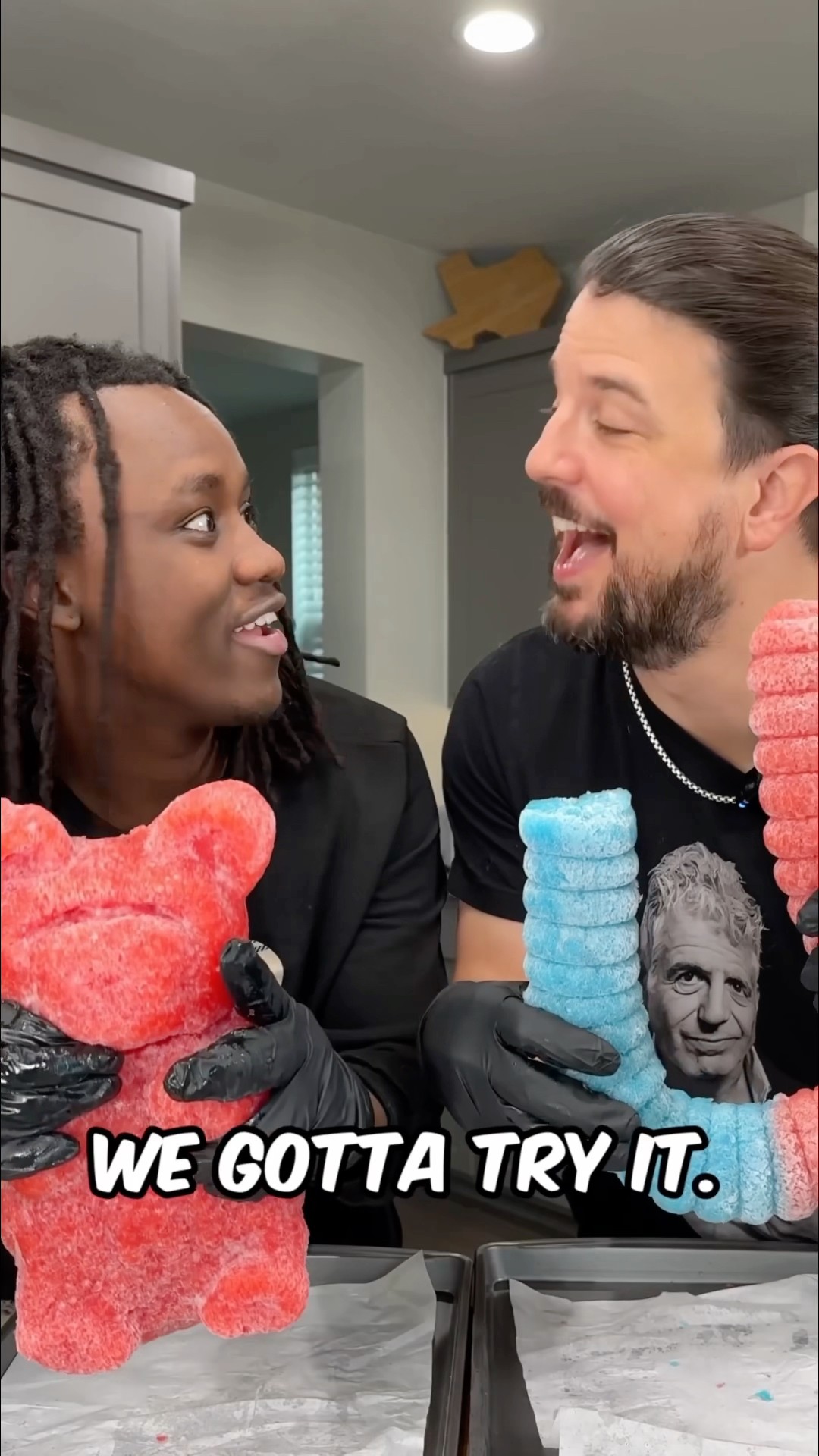 Giant Frozen Gummies w/ @10kmartinn ? #shorts
