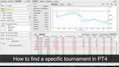 How to Find a Tournament in PokerTracker 4