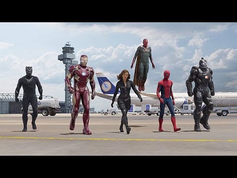 아이언맨 팀 vs 캡틴 팀 공항 전투 장면 | 캡틴 아메리카: 시빌 워 (Captain America: Civil War, 2016)