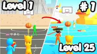 Five Hoops – Basketball Game: Gameplay #1 (Android, iOS) – Levels 1-25 screenshot 1