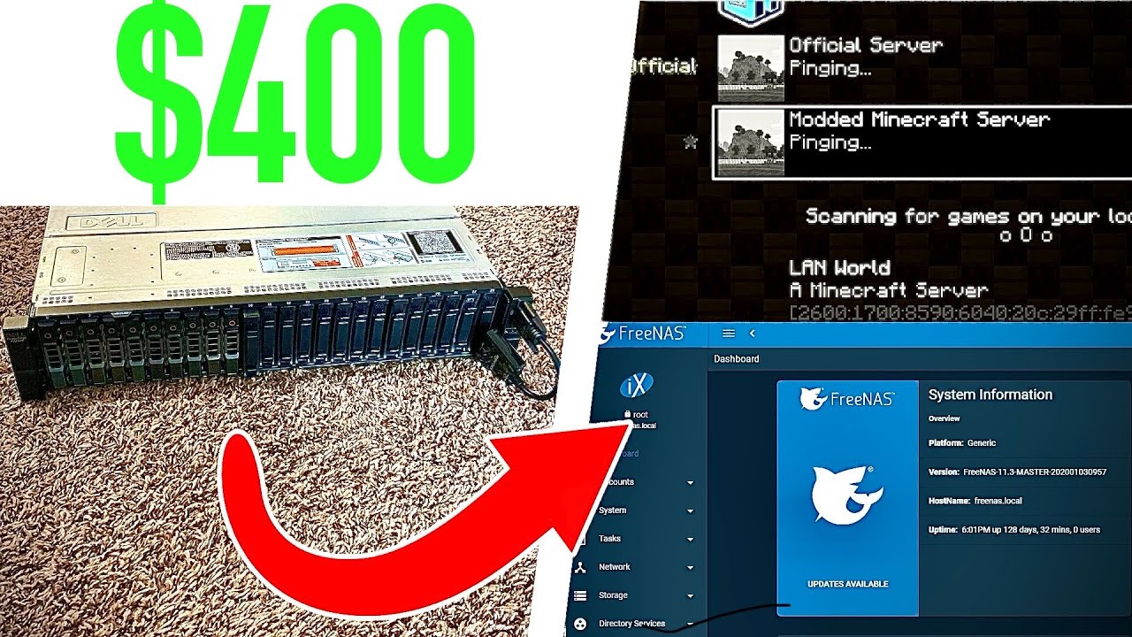 Buying an enterprise server rack to make a Minecraft server..