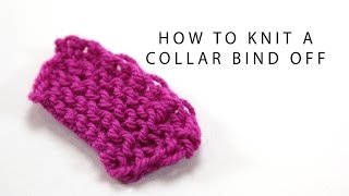 How to Knit a Collar Bind Off | Hands Occupied