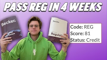 How to Pass the REG CPA Exam in 4 Weeks with Becker- 2023 *First Try*