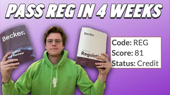 How to Pass the REG CPA Exam in 4 Weeks with Becker- 2023 *First Try*