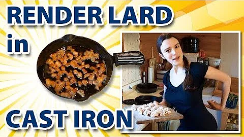 how to render smooth, creamy lard in a cast iron s...