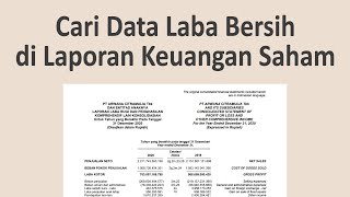 Cara Menemukan Data Laba Bersih Emiten/Saham di Laporan Keuangan