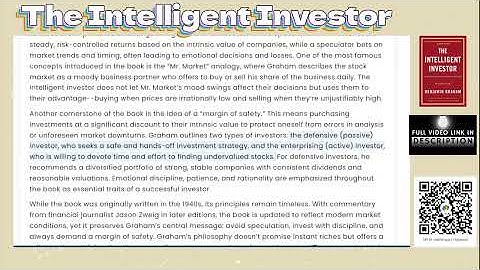 💰 The Intelligent Investor Summary in 3 Minutes ¦ Warren Buffett’s Favorite Book! 📈 ¦ Visual Books
