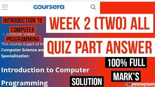 Introduction to computer programming week 2 quiz answer of coursera || RGB colors week 2 quiz answer