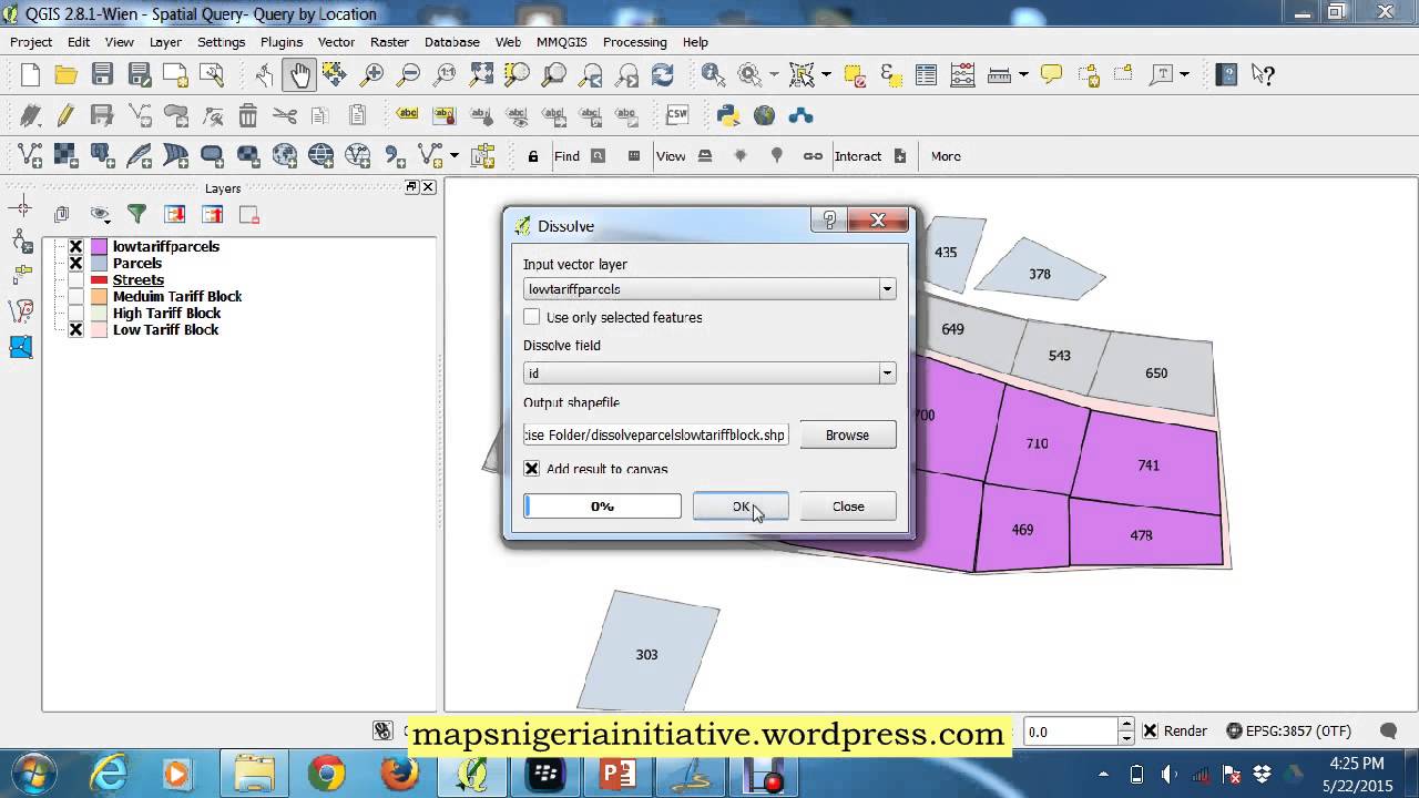 Dissolve Parcels in QGIS - YouTube