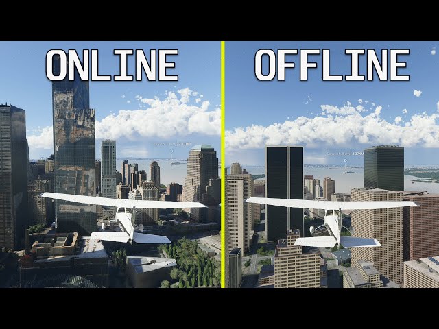 Microsoft Flight Simulator - Online Mode Vs Offline Mode Comparison 