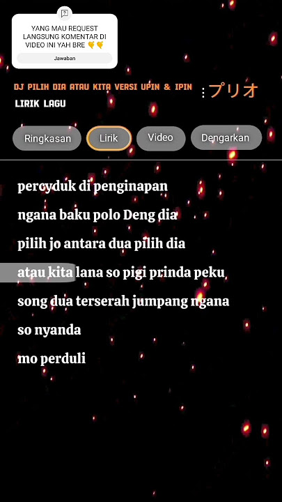 LIRIK LAGU DJ PILIH DIA ATAU KITA VERSI UPIN & IPIN #upinipin #upinipinterbaru #upin #upindanipin