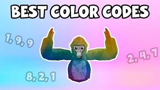 Top 10 Color Codes in Gorilla Tag