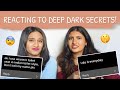 REACTING TO OUR FOLLOWERS DEEP DARK SECRETS! *shocking*