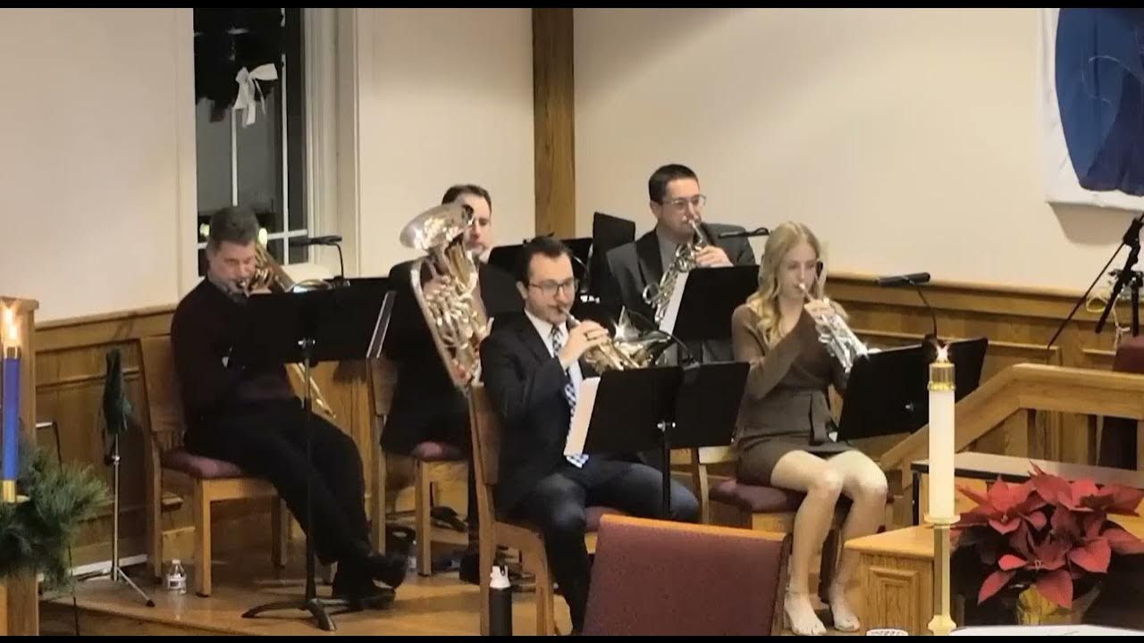 Brass, percussion and Chancel Ringers "Hark! the Herald Angels Sing" Brass, percussion and Chancel Ringers "Hark! the Herald Angels Sing"