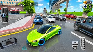 🎁I Drove a SUPER FAST Green Sports Car Through INSANE City Traffic🚗💨 _3D Driving Class #viral #games screenshot 1