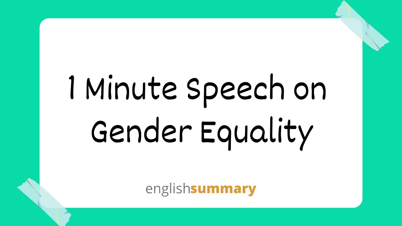 gender equality persuasive speech