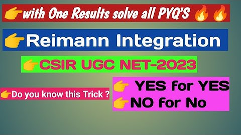 👉Reimann Integration🌟CSIR NET🌟Do all PYQ