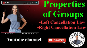 Cancellation Laws in Group Theory | Properties of Groups | Left & Right Cancellation Law | Groups