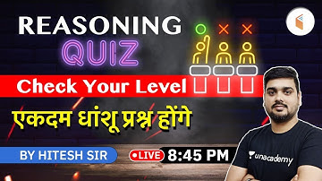 Reasoning Live Quiz on Unacademy by Hitesh Mishra | Check Your Level