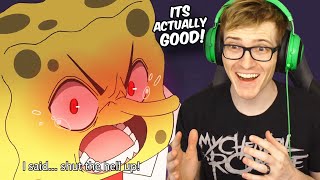 Reacting to SPONGEBOB THE ANIME Ep #1: Bubble Bass Arc (ITS ACTUALLY GOOD ANIME)